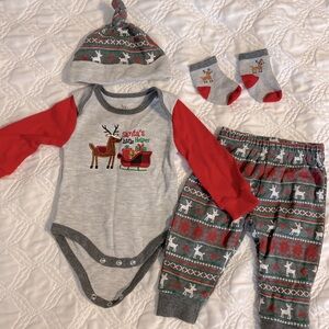 Santa’s Littler Helper Holiday Outfit - 6M